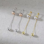 Pearl Threader Drop Earrings Threader Earrings