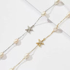Pearl Starfish Station Necklace Pendant Necklaces