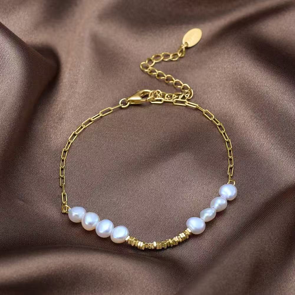 Laurel Grace – Freshwater Pearl Vermeil Bracelet