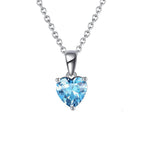 Heart Birthstone Pendant Necklace in a birthstone-inspired color