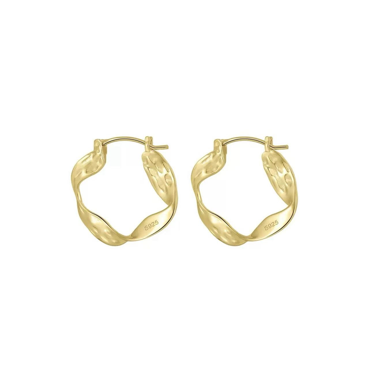Twisted Texture Hoop Earrings