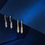 Marquise Drop Huggie Earrings Hoop Earrings