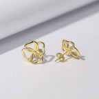 Floral Loop Stud Earrings Stud Earrings