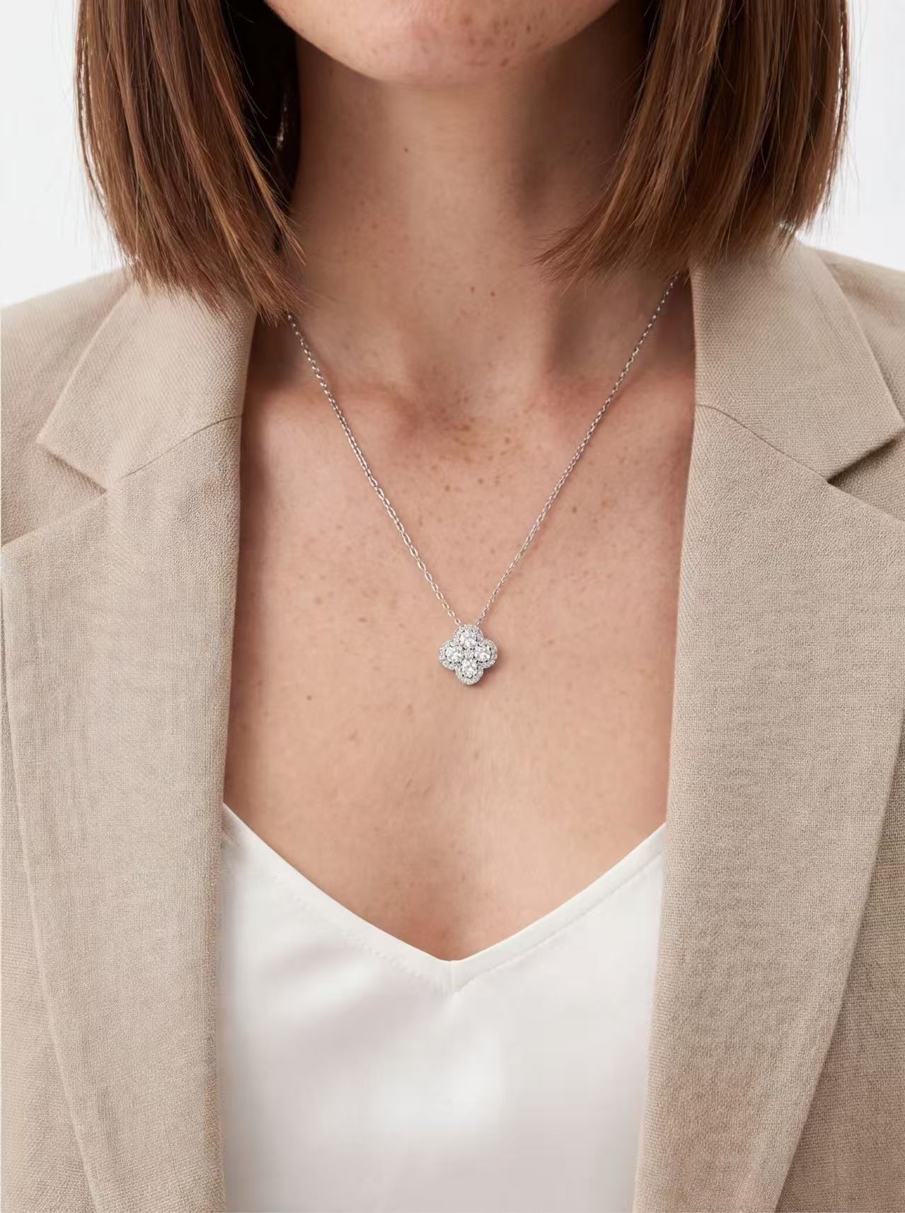 Floral Brilliance Link Pendant Necklace product photo by Starlight