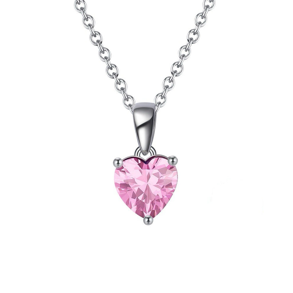 Heart Birthstone Pendant Necklace