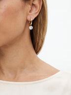 Dewdrop Solitaire Huggie Earrings Hoop Earrings