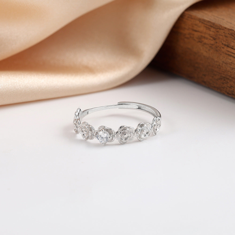 Rose Bloom – Vermeil & CZ Adjustable Ring