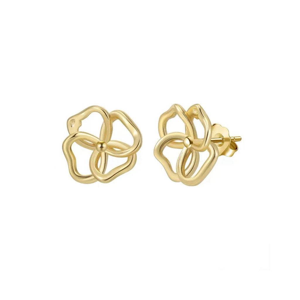 Floral Loop Stud Earrings