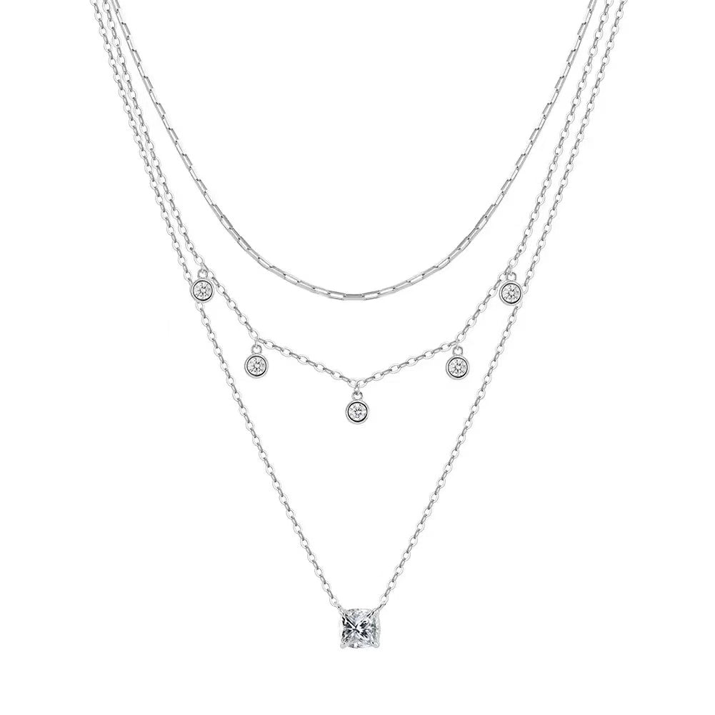 Multi Stone Layered Necklace