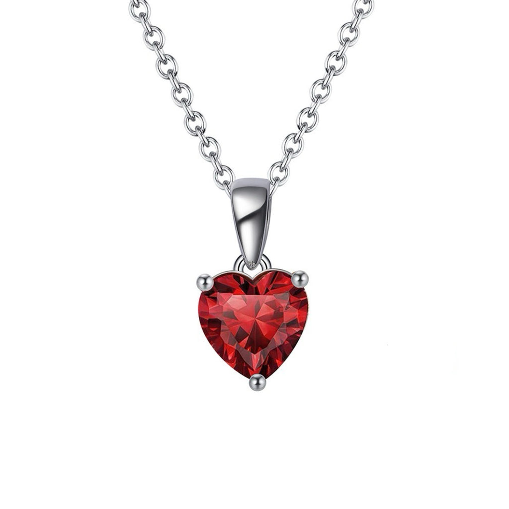 Heart Birthstone Pendant Necklace