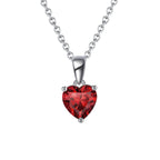 Heart Birthstone Pendant Necklace