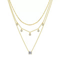Multi Stone Layered Necklace