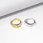 Textured Band Adjustable Ring Bands