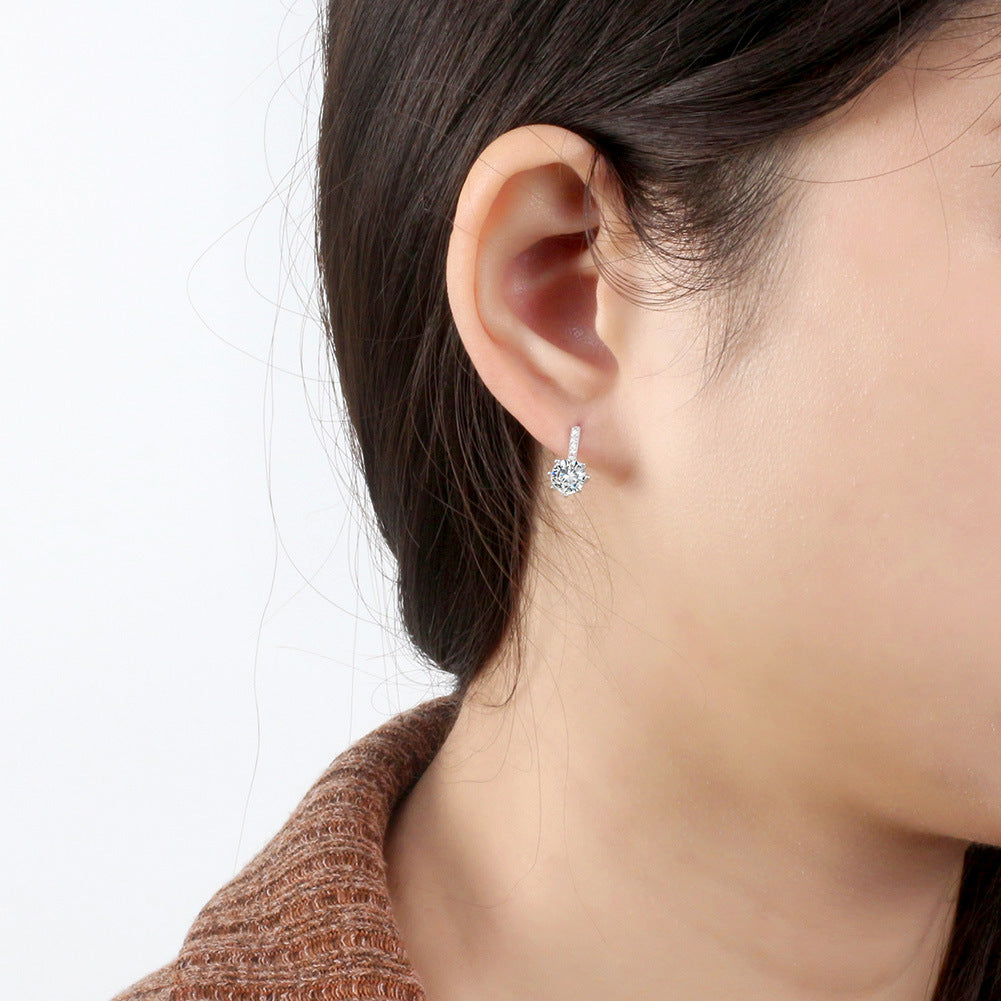 Eternal Spark – Sterling Silver & CZ Bridal Stud Earrings