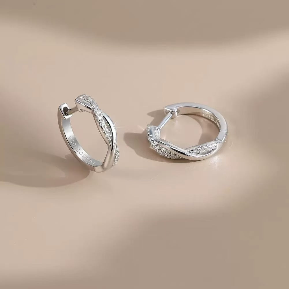 Mobius Twist Huggie Earrings