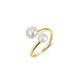 Celestial Duet Star Pearl Open Ring product photo by Starlight