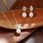 Pearl Dangle Stud Earrings Stud Earrings