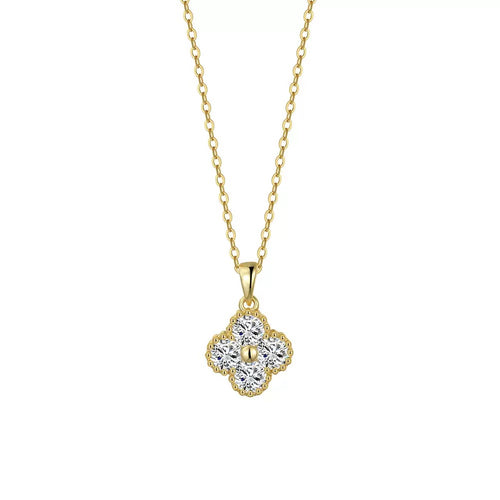 Clover Radiance Pendant Necklace close-up view
