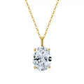 Oval Solitaire Pendant Necklace