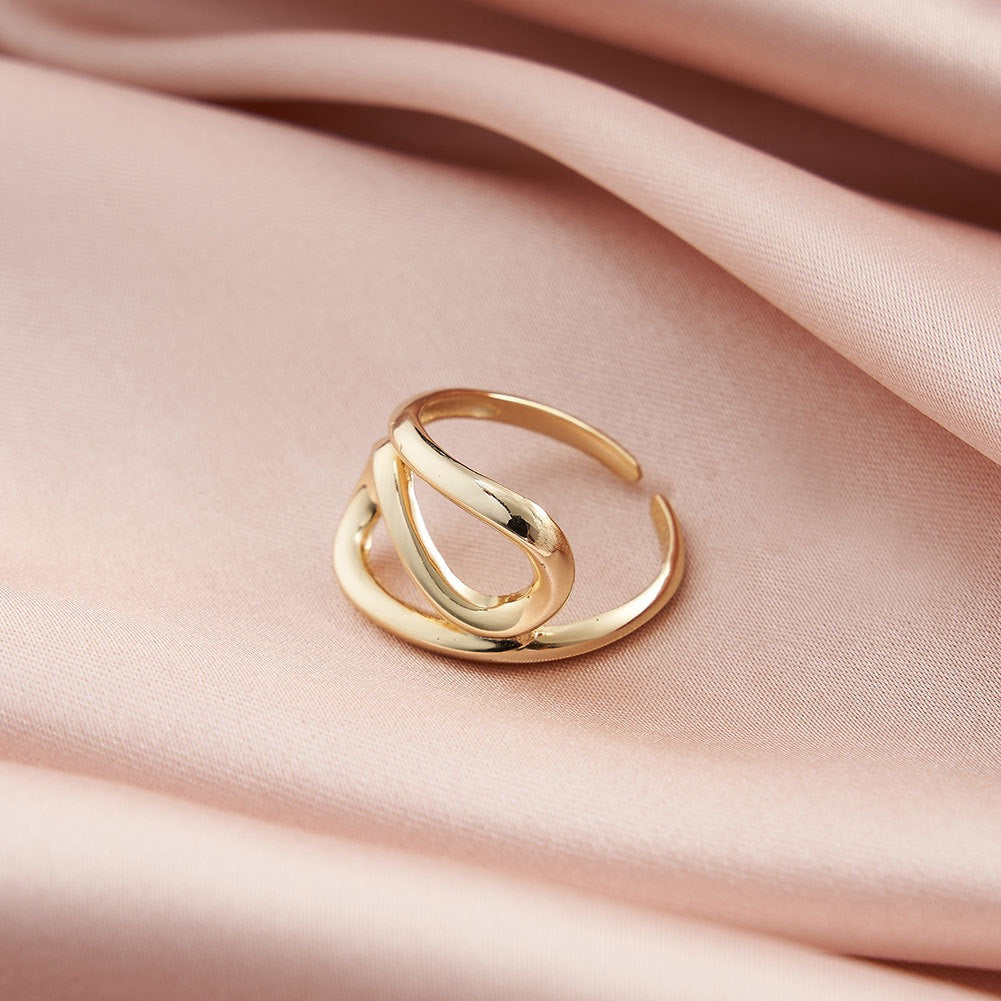 Modern Open Curve Adjustable Ring