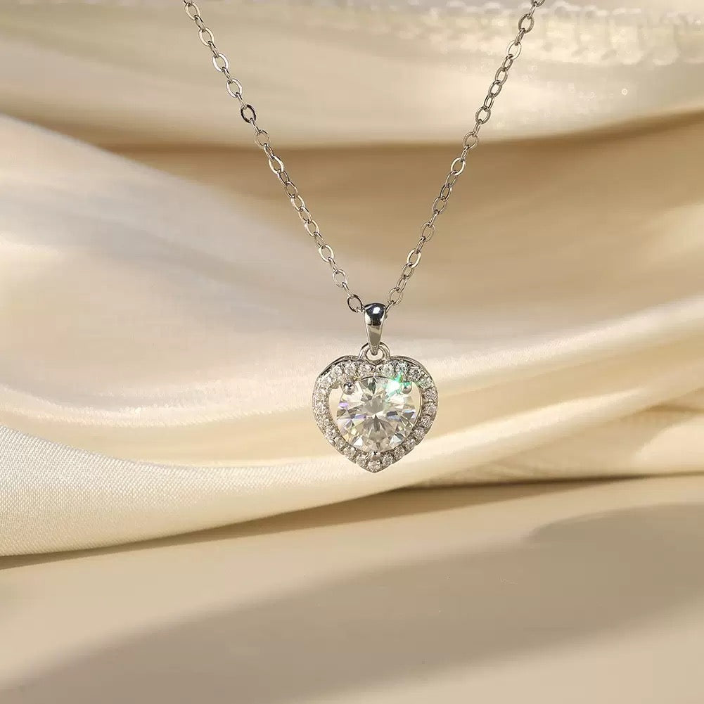 Heart Halo Pendant Necklace