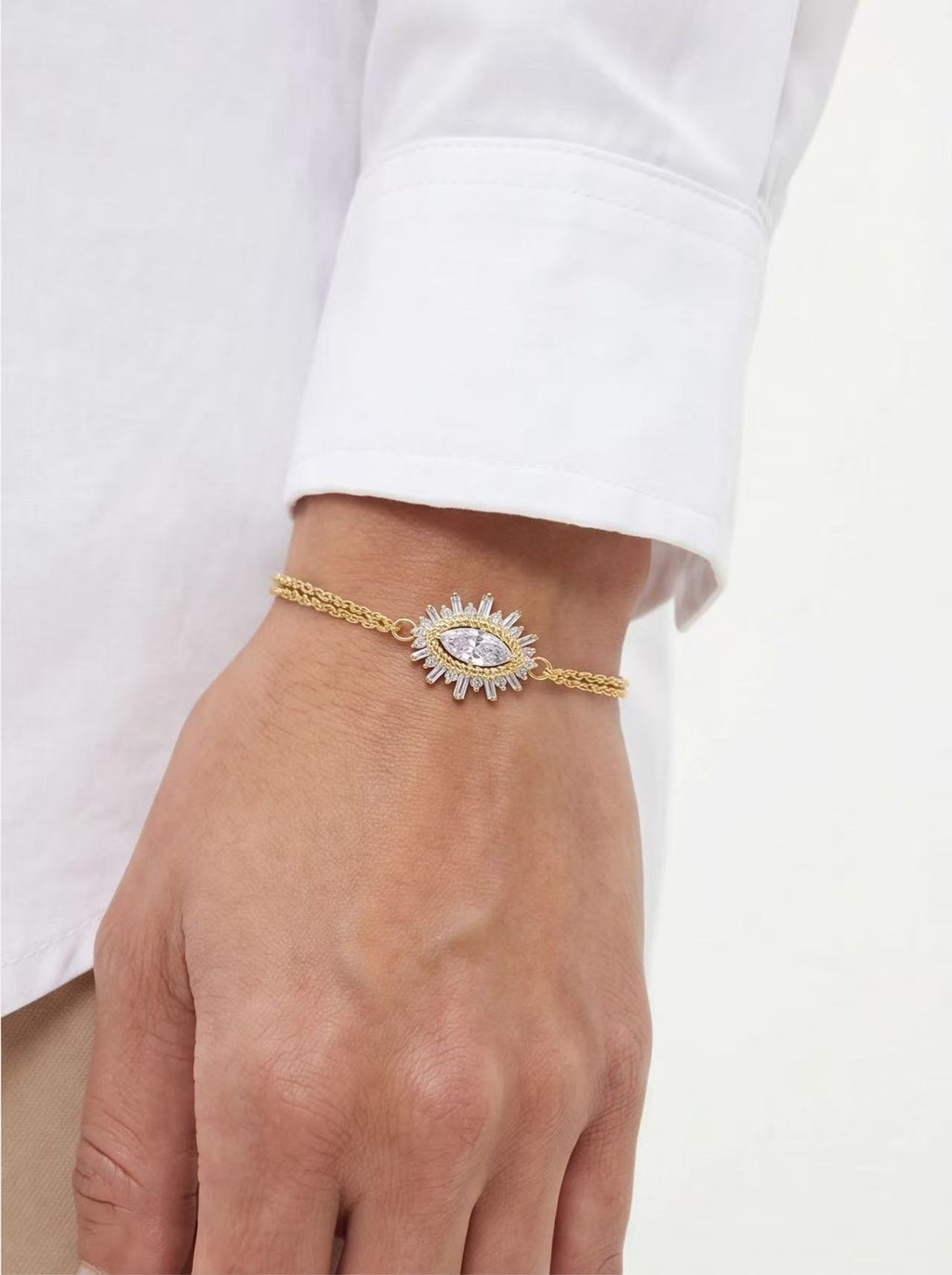 Sunburst Eye Evil Layered Bracelet product photo by