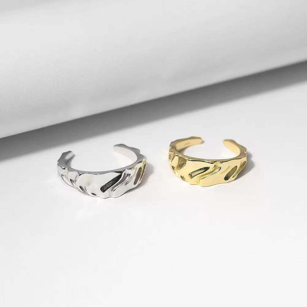 Texture Wave Adjustable Ring