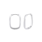 Rounded Rectangle Hoop Earrings Hoop Earrings