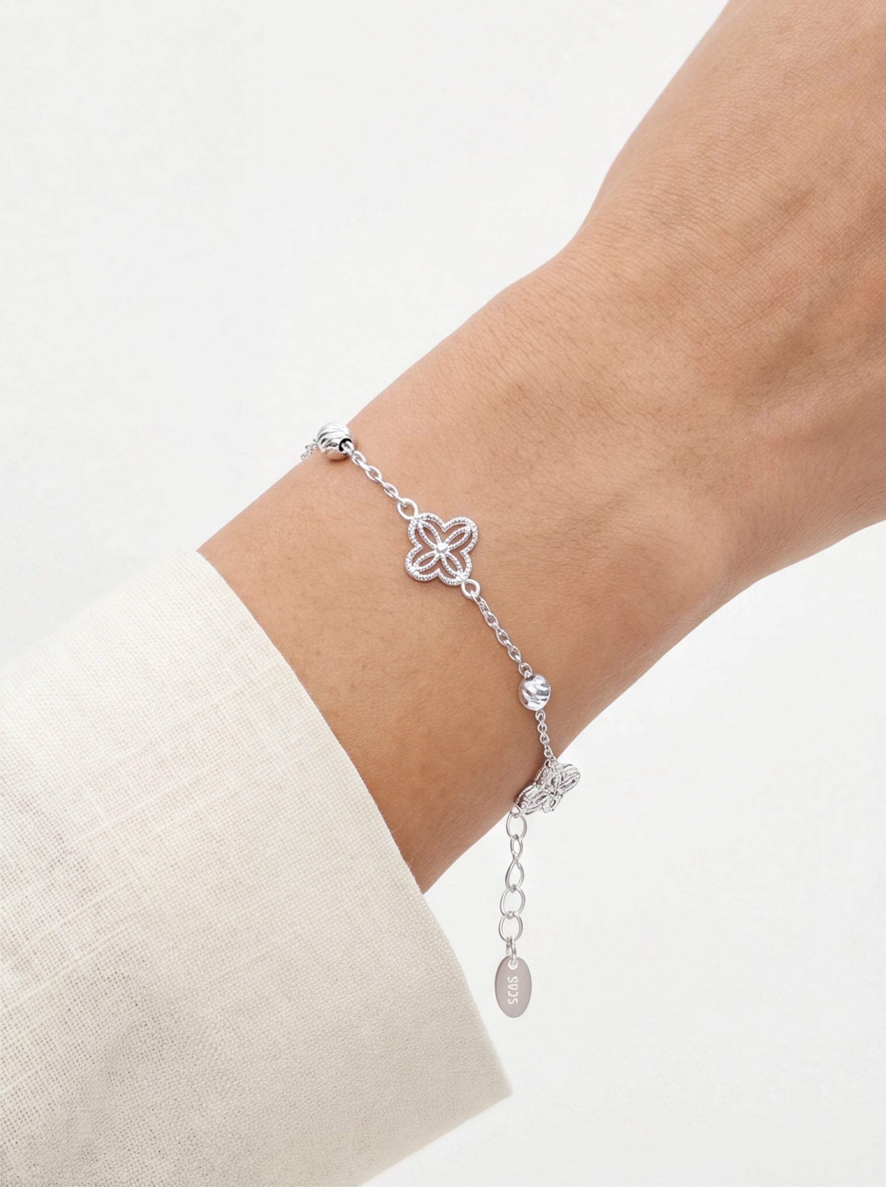 Clover Charm Accent Link Bracelet product photo by Starlight
