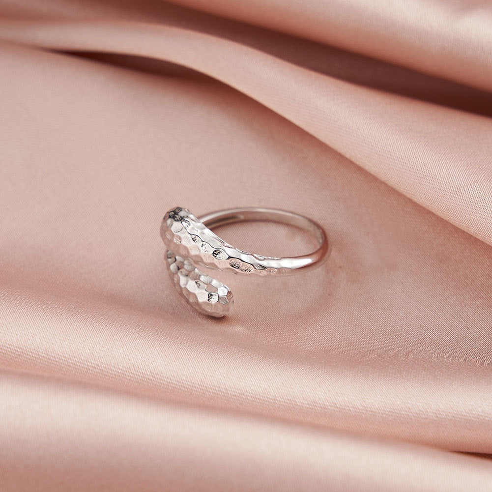Hammered Open Adjustable Ring