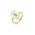 White Seashell Adjustable Ring