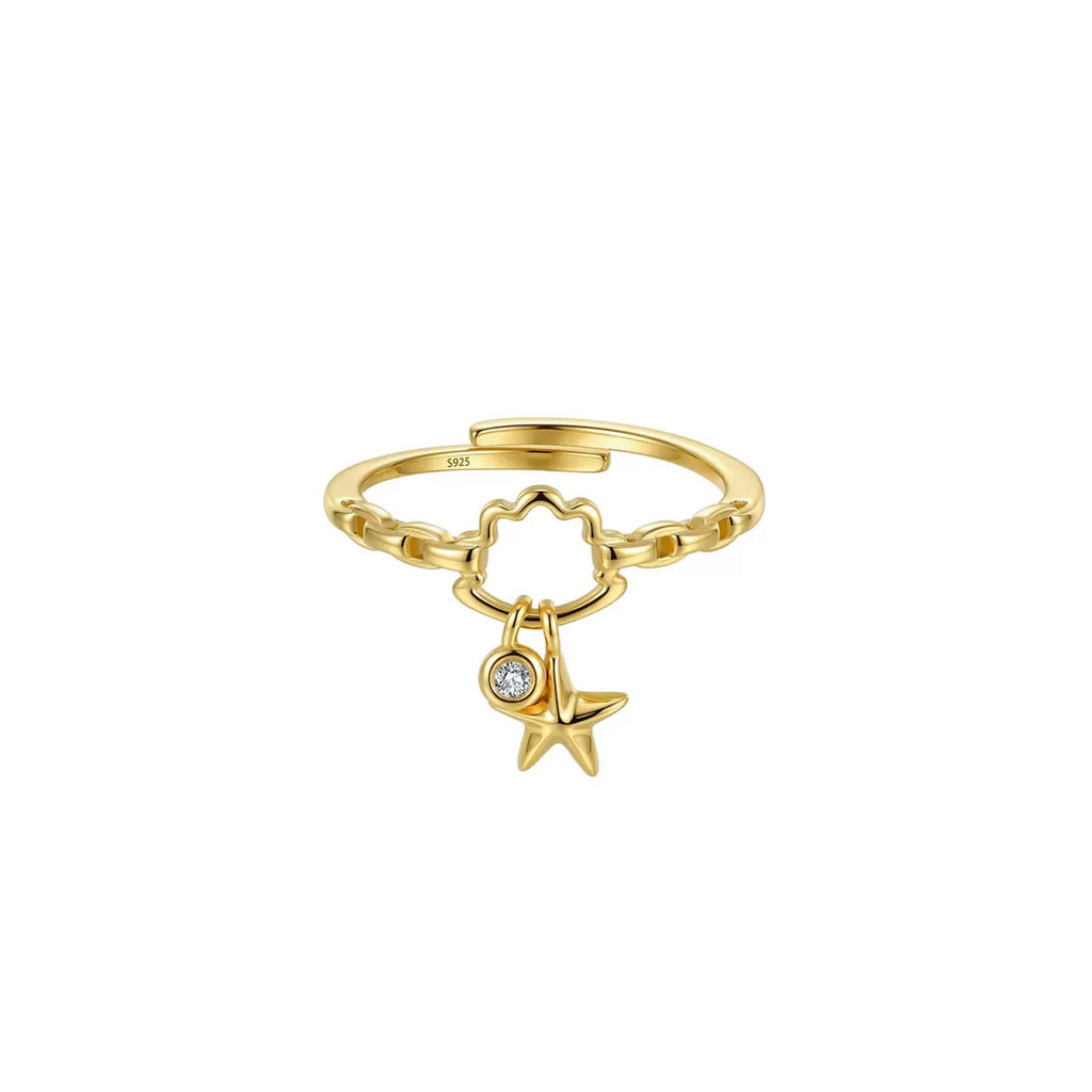 Seaside Starfish Charm Ring