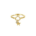 Seaside Starfish Charm Ring