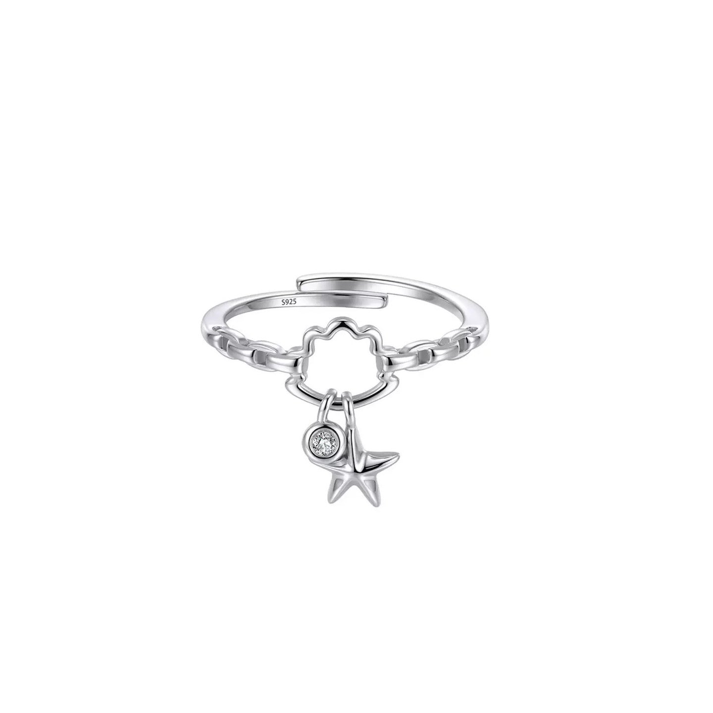 Seaside Starfish Charm Ring