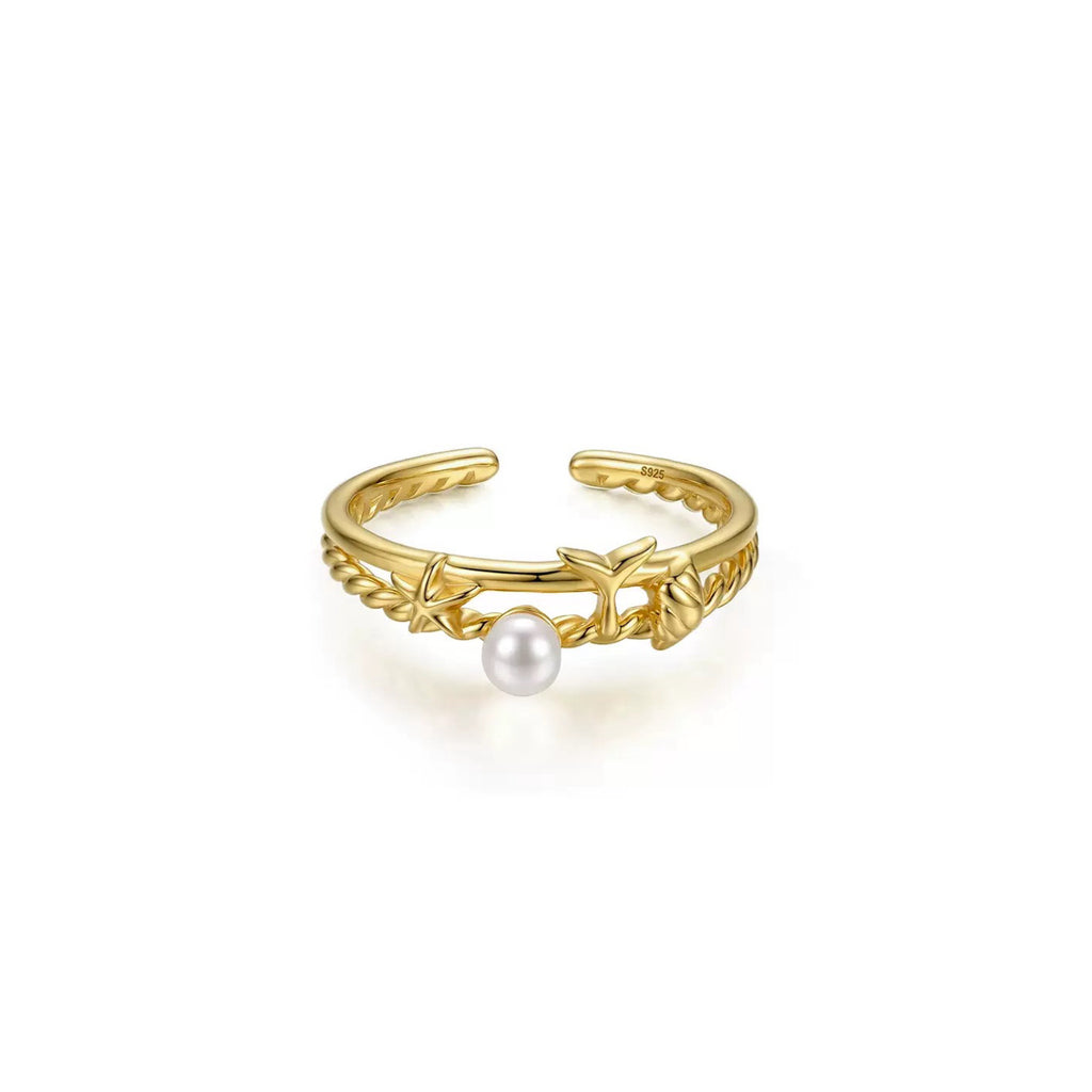 Seaside Pearl Vine Ring