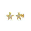 Pave Starfish Stud Earrings Stud Earrings