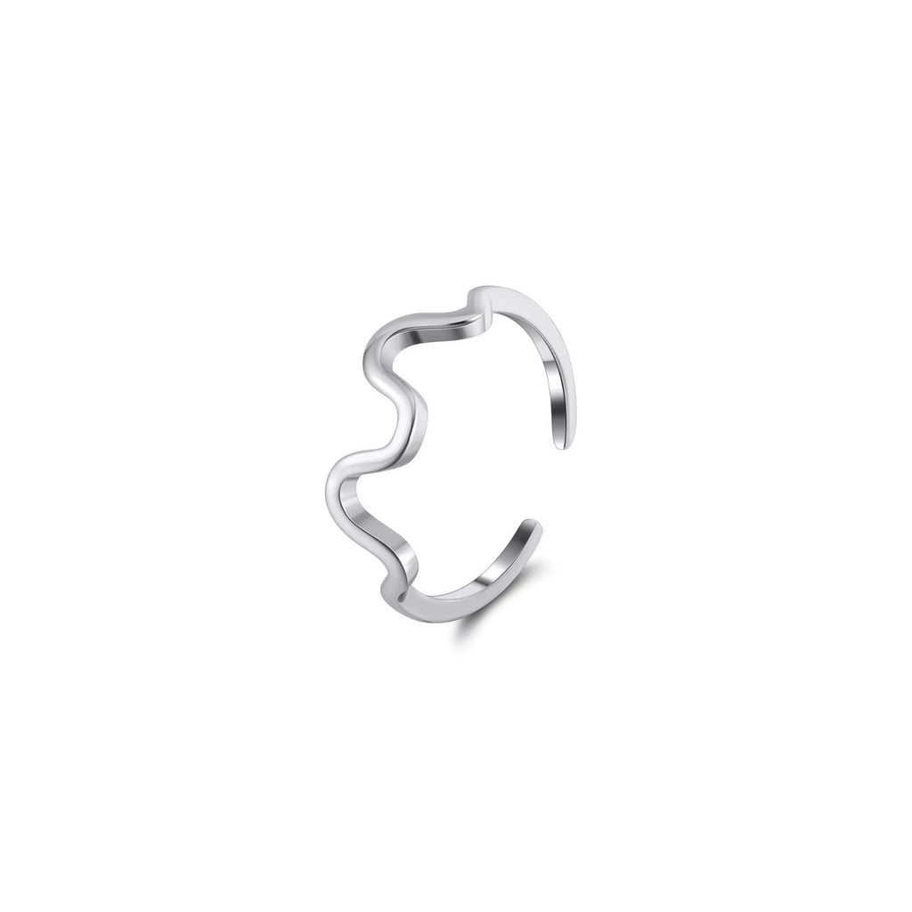 Freeform Wave Adjustable Ring