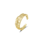 Texture Wave Adjustable Ring Stackable Rings