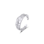 Texture Wave Adjustable Ring Stackable Rings