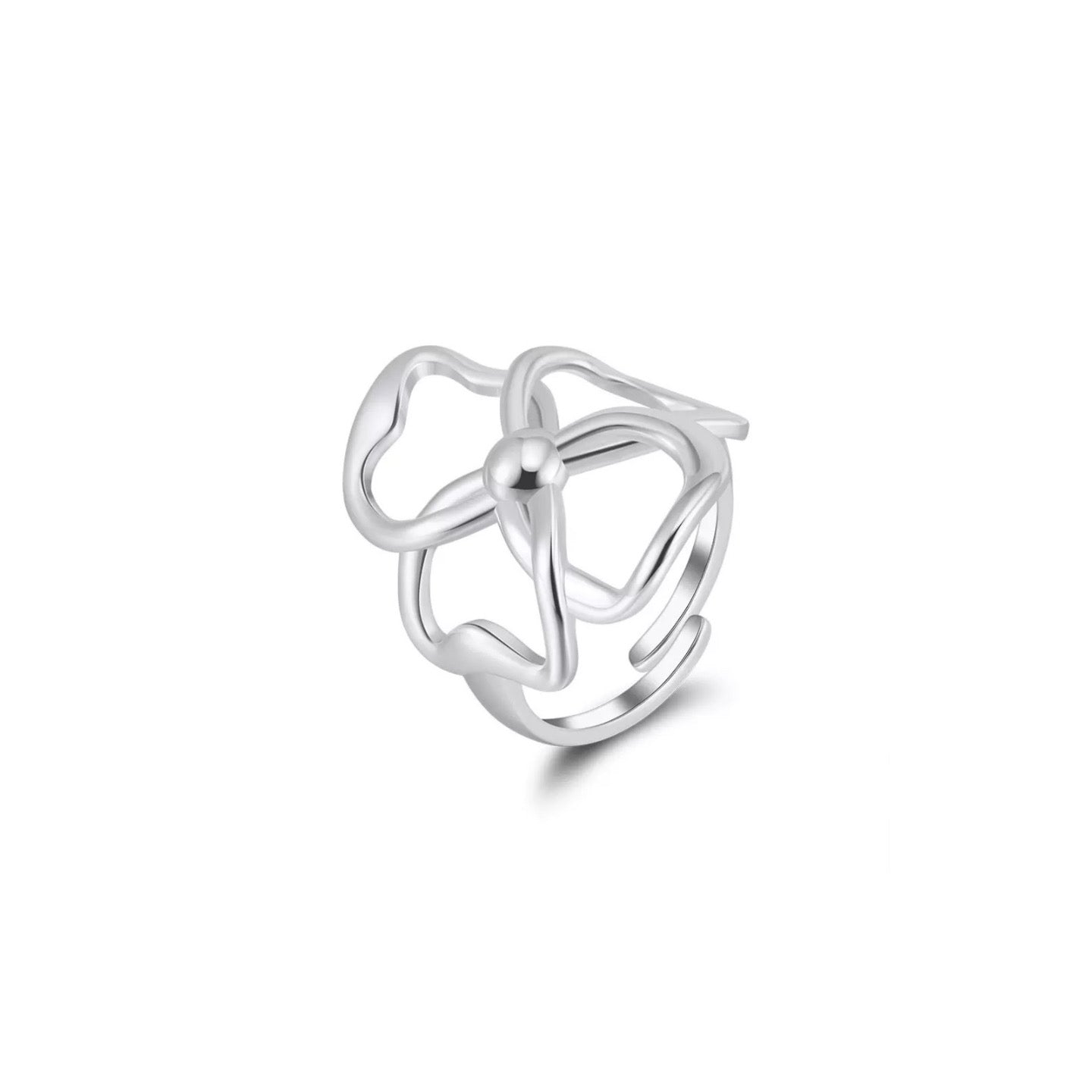 Floral Loop Adjustable Ring