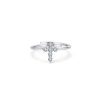 Cross Accent Adjustable Ring Stackable Rings