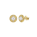Pearl Halo Stud Earrings