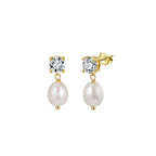 Pearl Dangle Stud Earrings Stud Earrings