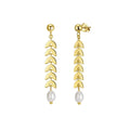 Pearl Wheat Drop Earrings