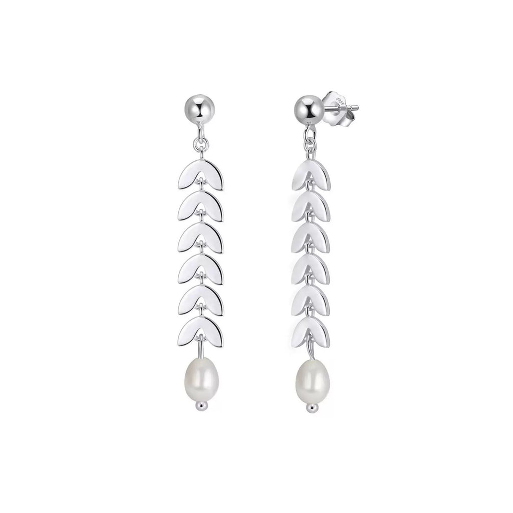 Pearl Wheat Drop Earrings
