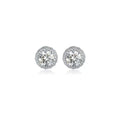 Round Halo Stud Earrings