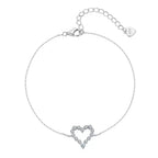 Open Heart Moissanite Chain Bracelet – image 2