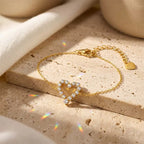 Open Heart Moissanite Chain Bracelet – image 5