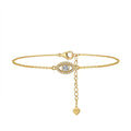 Evil Eye Moissanite Chain Bracelet – image 1