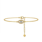 Evil Eye Moissanite Chain Bracelet – image 1